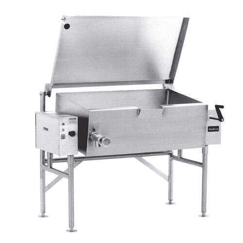 AccuTemp ALTES-40 40 gal. Tilt Skillet - Open Base, Spring Assisted Lid, 240v/3ph