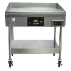 AccuTemp EGF2403A2450-S2 24" Electric Griddle w/ Mobile Stand - Thermostatic Controls - 3/16" Steel Plate, 240v/3ph