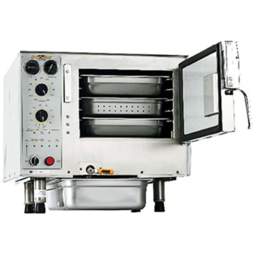 AccuTemp S32403D110 (3) Pan Convection Steamer - Countertop, Holding Capability, 240v/3ph