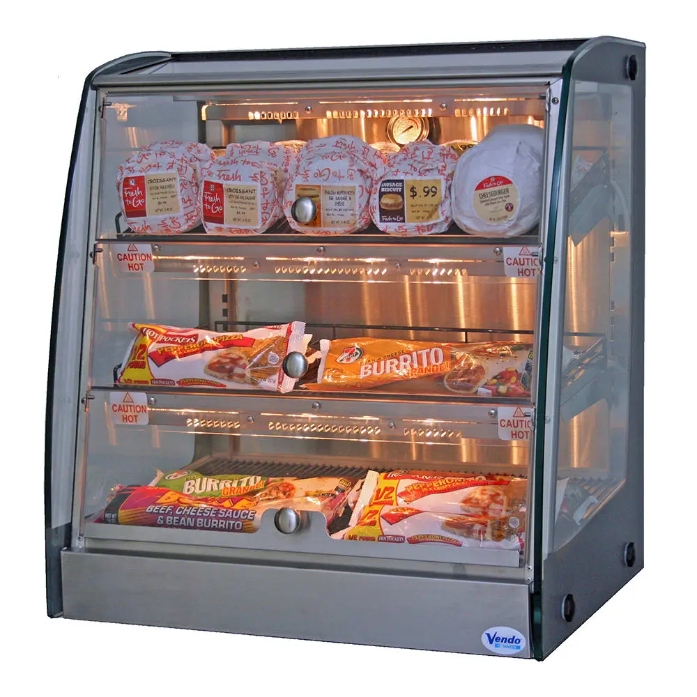 SandenVendo HFDM00003 25" Self Service Countertop Heated Display Case - (3) Shelves, 115v