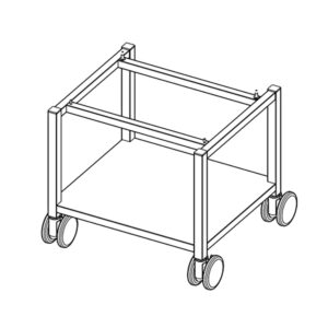 Rational 60.31.170 Mobile Equipment Stand for XS on XS, Undershelf